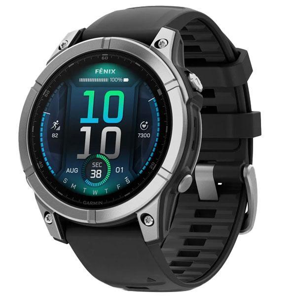 Garmin Fenix E Watch - Stainless Steel w Black