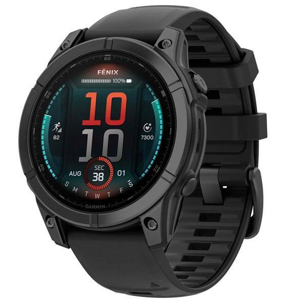 Garmin Fenix E Watch - Slate Grey Steel w Black