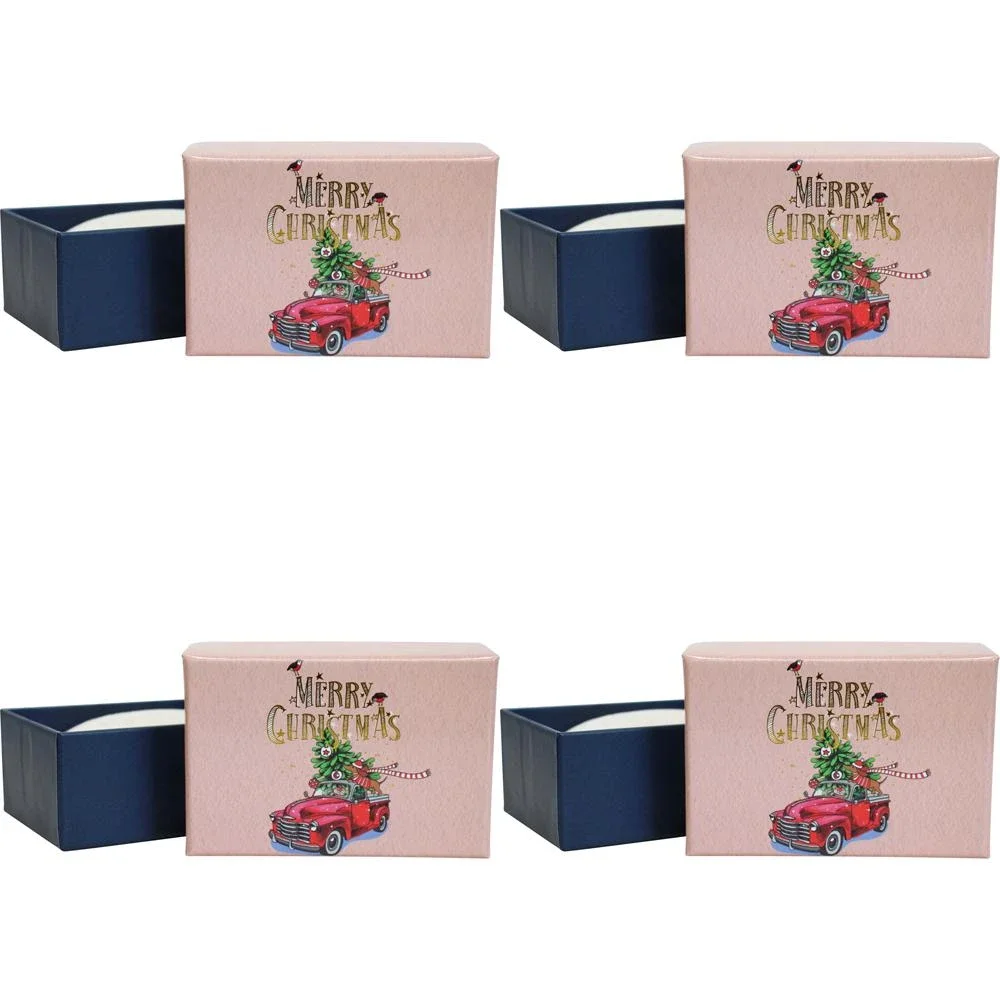 4PK LVD Merry Christmas Sausage Scented Bath Soap Bar w Box Body Frag 9x6cm