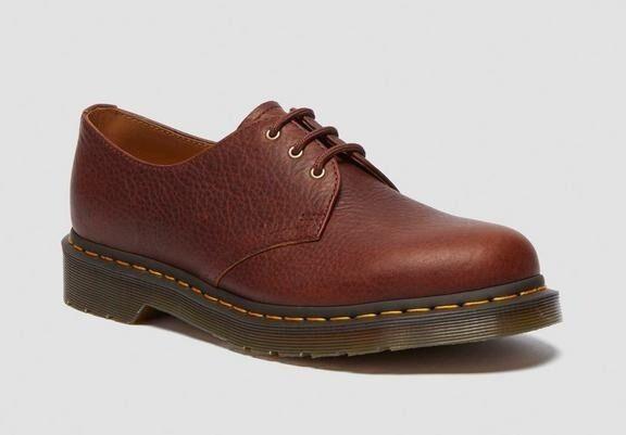Dr. Martens 1461 Ambassador Leather Oxford 3 Eye Lace Shoes in Cashew Brown - UK 11