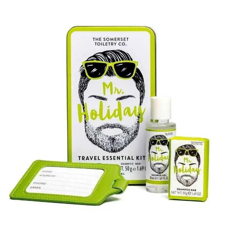 Mr Perfect: Mr Holiday Travel Essentials Kit-Shampoo Soap, Shower gel & Tin