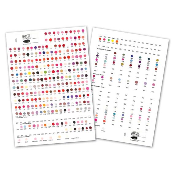 Hawley Nail Polish Colour Chart, Each