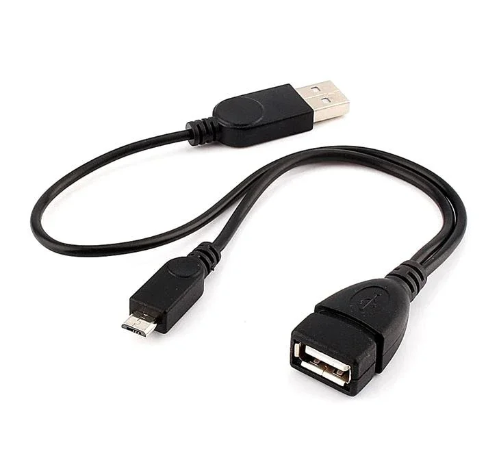 Micro USB OTG Adapter Cable With USB (Type-A) Power Supply Plug For Mobile Phone Tablet Amazon Firestick TV