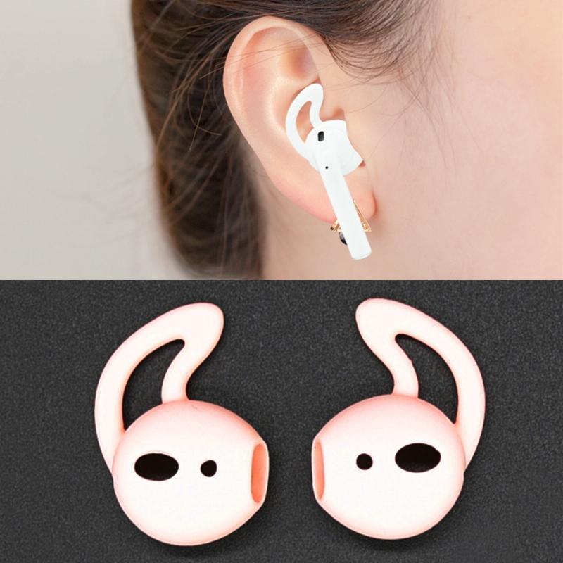 2-Pack Wireless Bluetooth Earphone Earpads For Apple Airpods - Silicone - Pink