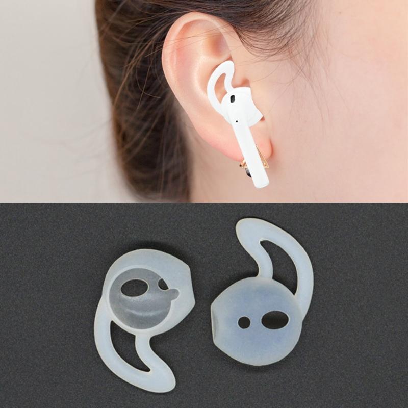 2-Pack Wireless Bluetooth Earphone Earpads For Apple Airpods - Silicone - Transparent
