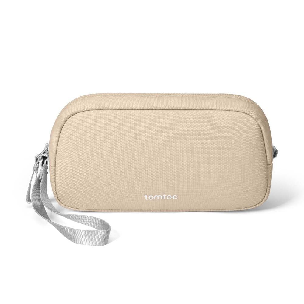 Tomtoc Dual Compartment Light Electronic Accessory Pouch Organiser 1L Sand