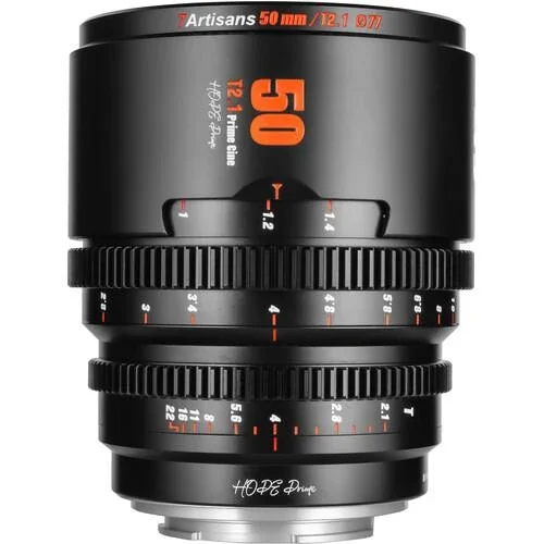 7artisans Photoelectric 50mm T2.1 Hope S35 Cine Lens For Fujifilm X Mount Black