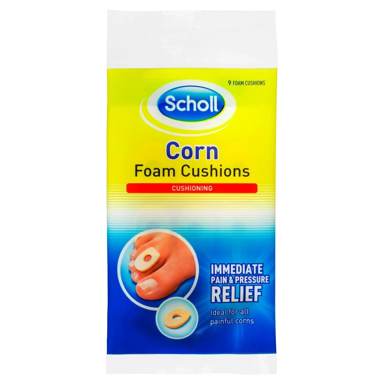 Scholl Corn Foam Cushion Pads Pain Relief