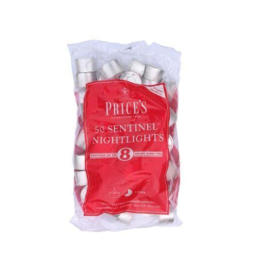 Prices Candles Sentinel Nightlights (Pack of 50) (White) (1.2kg)