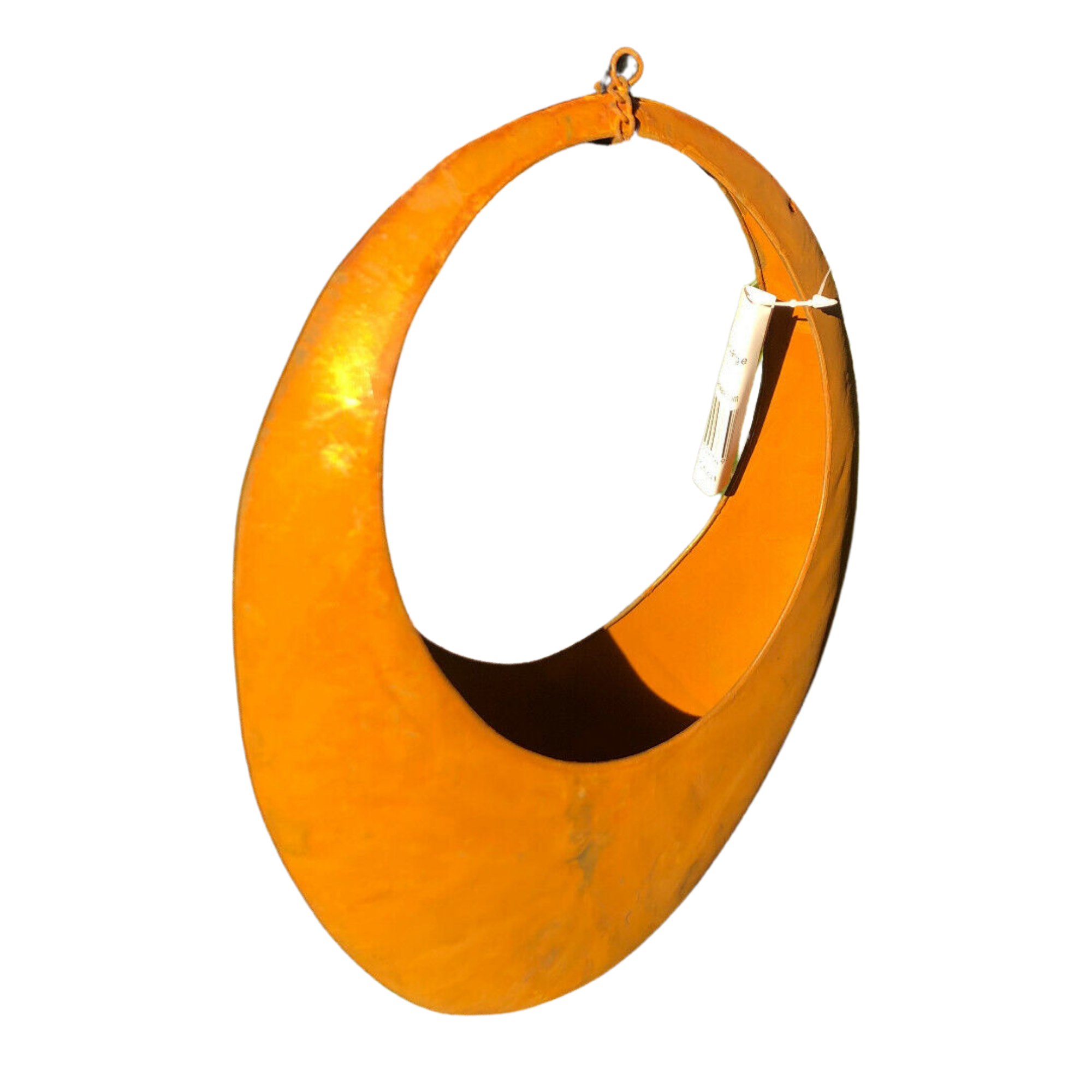 Garden Hanging Planter Rusty Oval Decor Pot