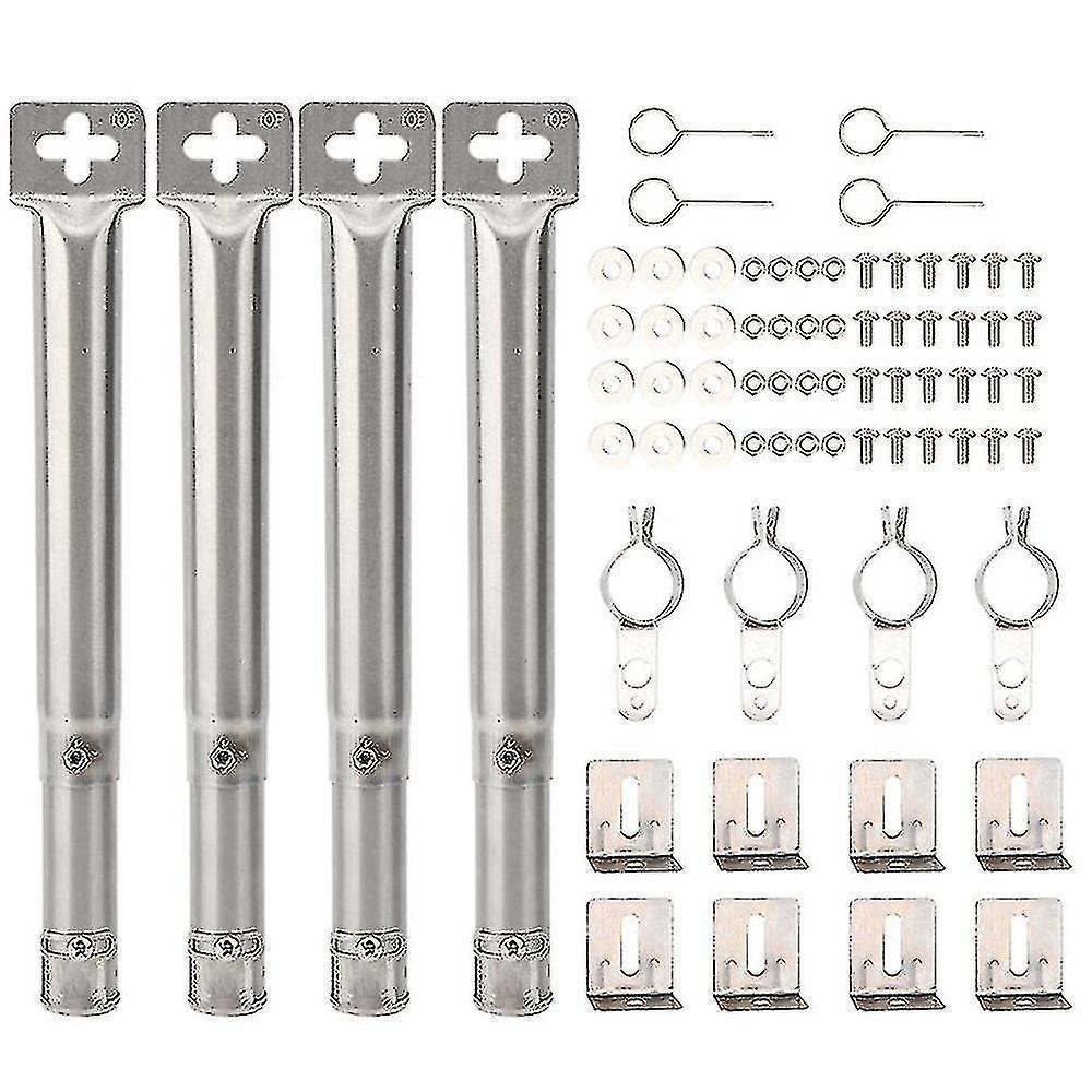 4pcs Adjustable Stainless Steel BBQ Gas Grill Burner Tubes