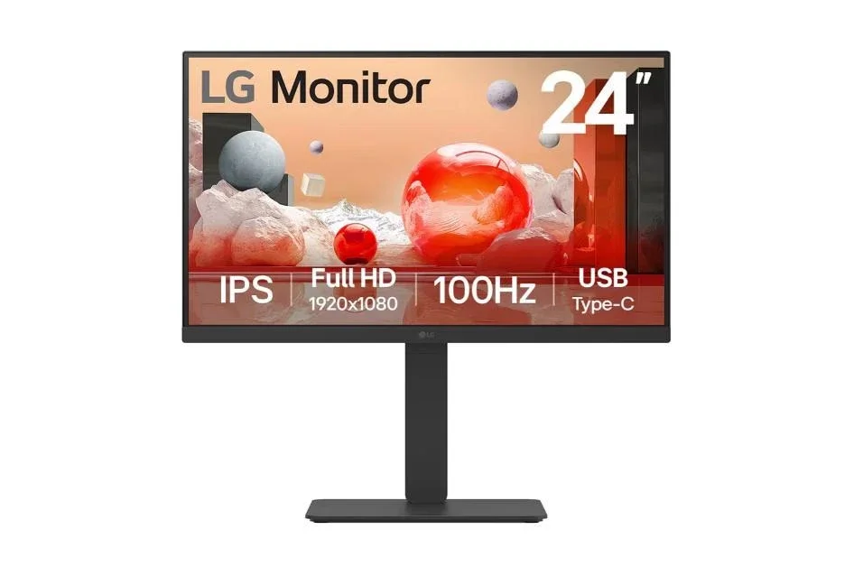 LG 24' FHD IPS Business FHD 1920x1080 16:9, USB-C, Height Adjustment Tilt Swivel Pivot VESA Display Port, HDMI, Headphone Audio 3yrs Monitor