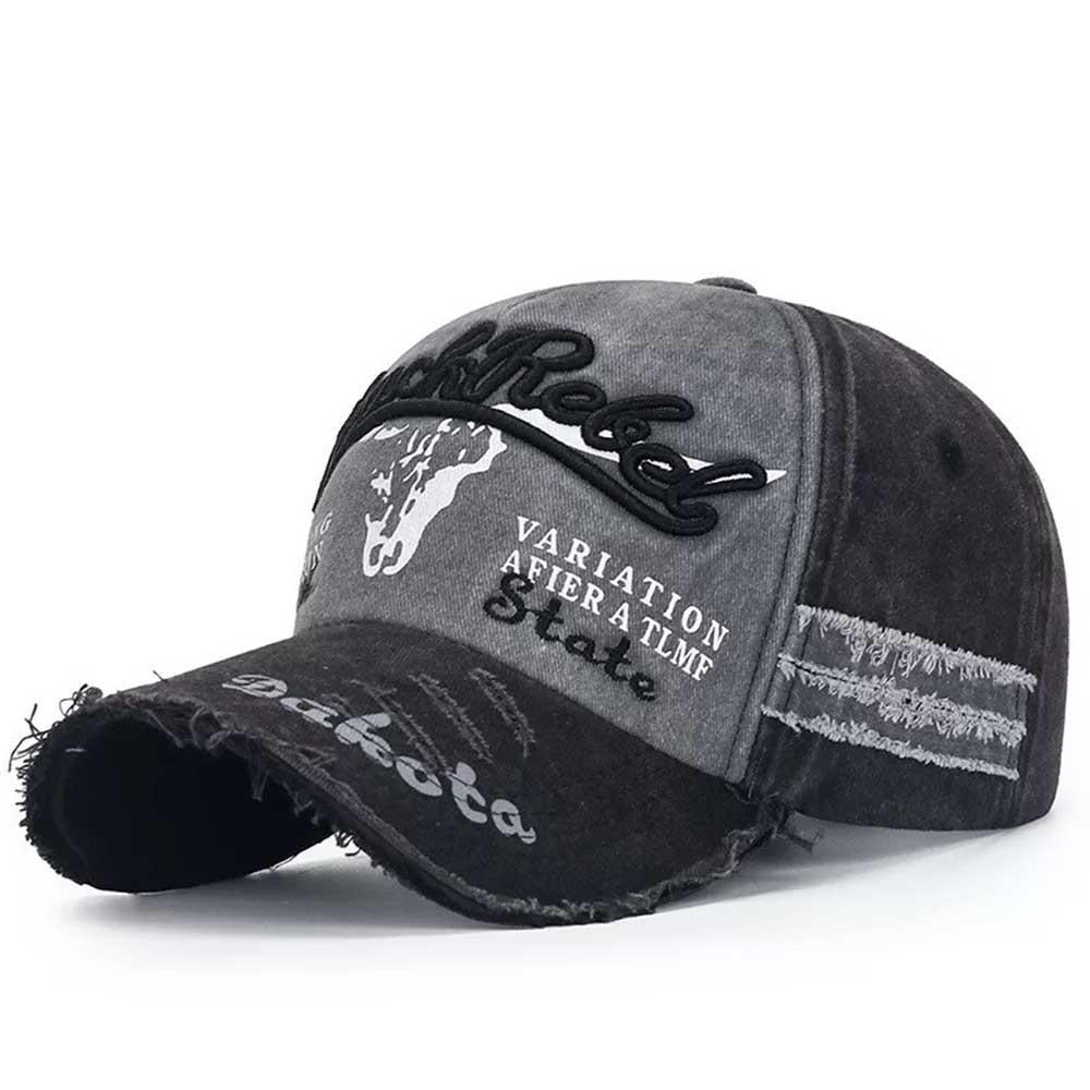 Trucker Baseball Cap Unisex Hip-hop Hat Sport Snapback Mens Adjustable Womens BLACK