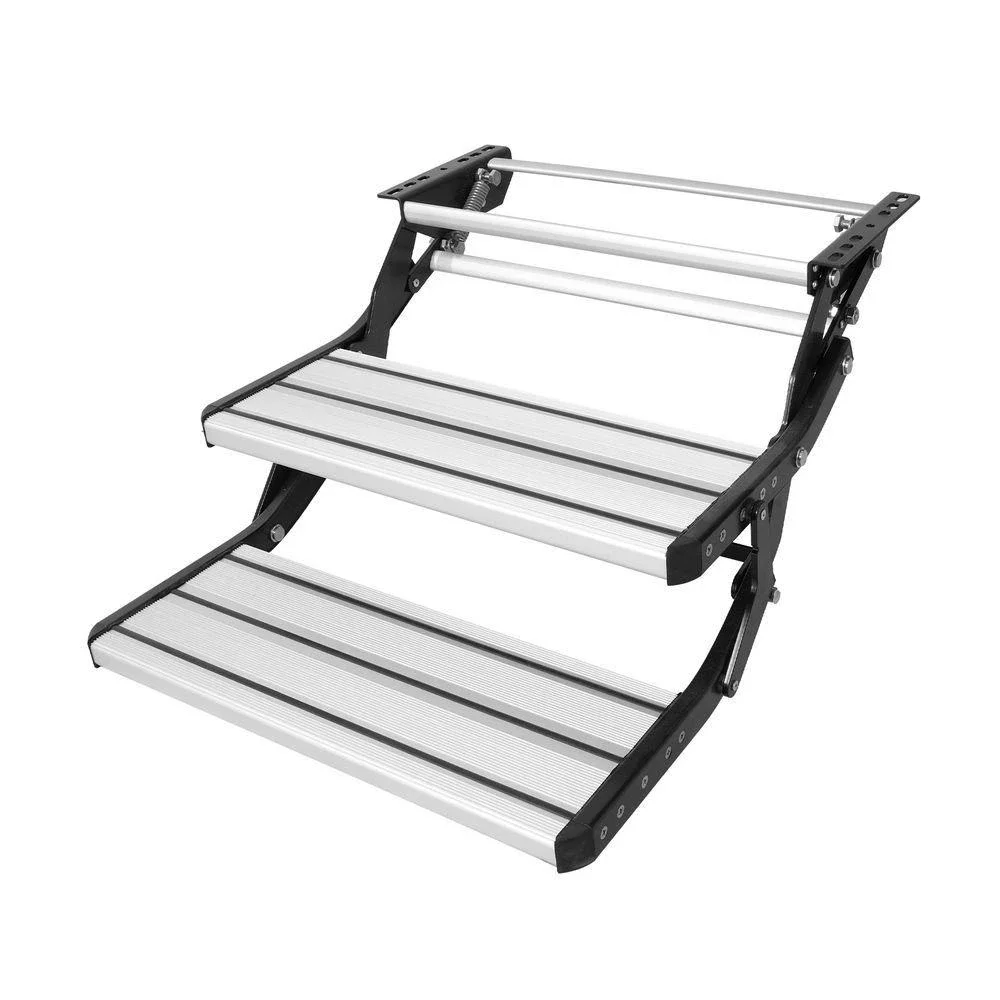 VEVOR RV Steps 2-Step Manual Retractable RV Stairs 440 LBS RV Trailer Camper