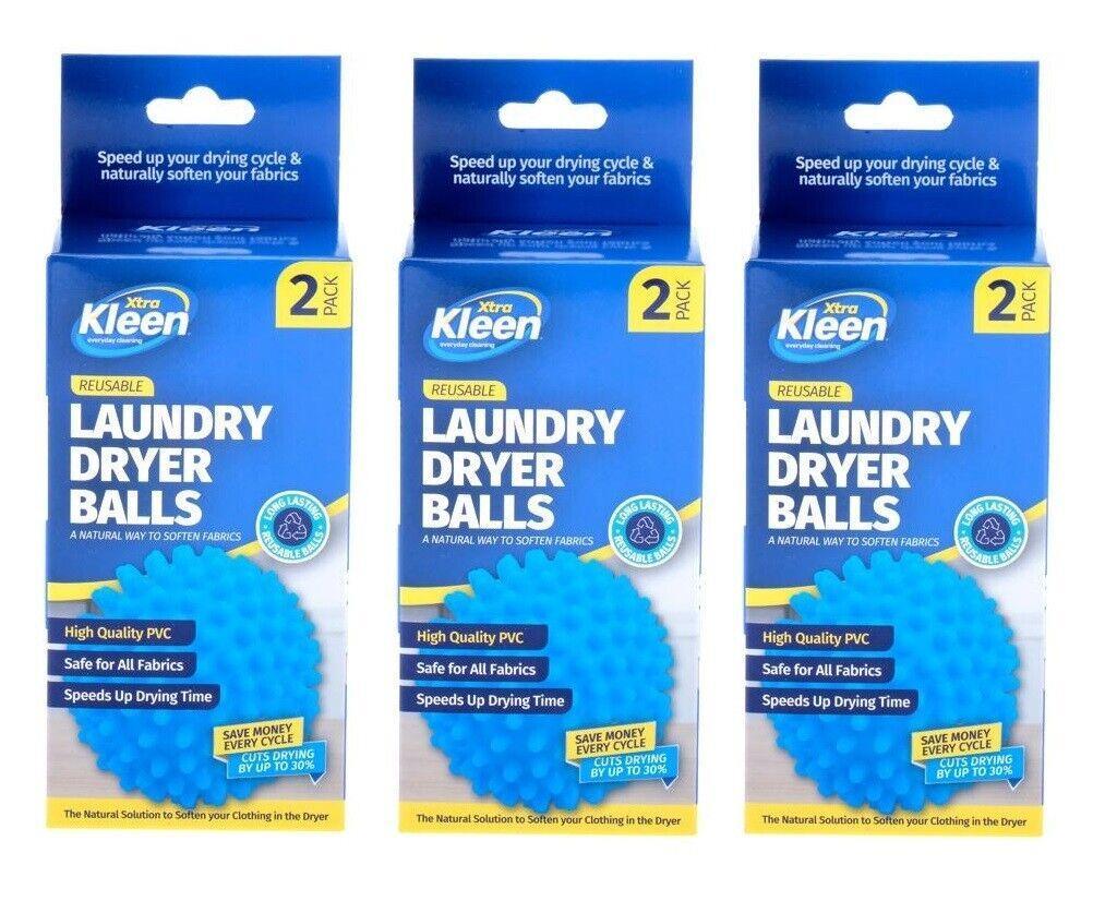 6PCE Dryer Balls Reusable Dryer Balls Replace Laundry Drying Fabric SoftenerBall