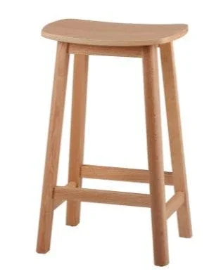 DD Lilipad Solid Timber Counter Stool - Natural