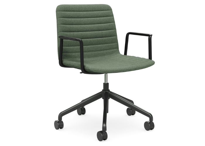 DD Nikola Meeting Chair with Black Arm Rest - Sage