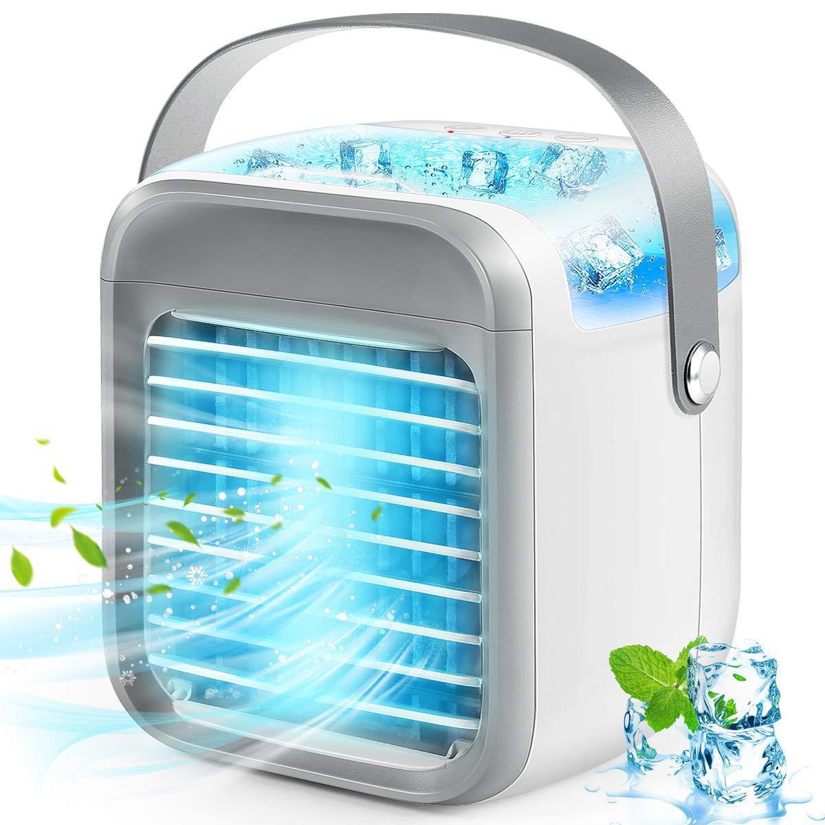 Portable Water Cooling Fan, 3-Speed Mini Cooling Fan, Mini Humidifier Atomizer Water Replenisher for Home and Office