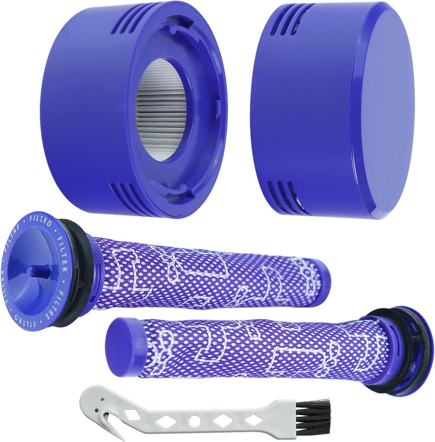 4 Pack Vacuum Filter Replacement Kit Compatible with Dyson V7, V8 Animal and V8 Absolute Cordless Vacuum