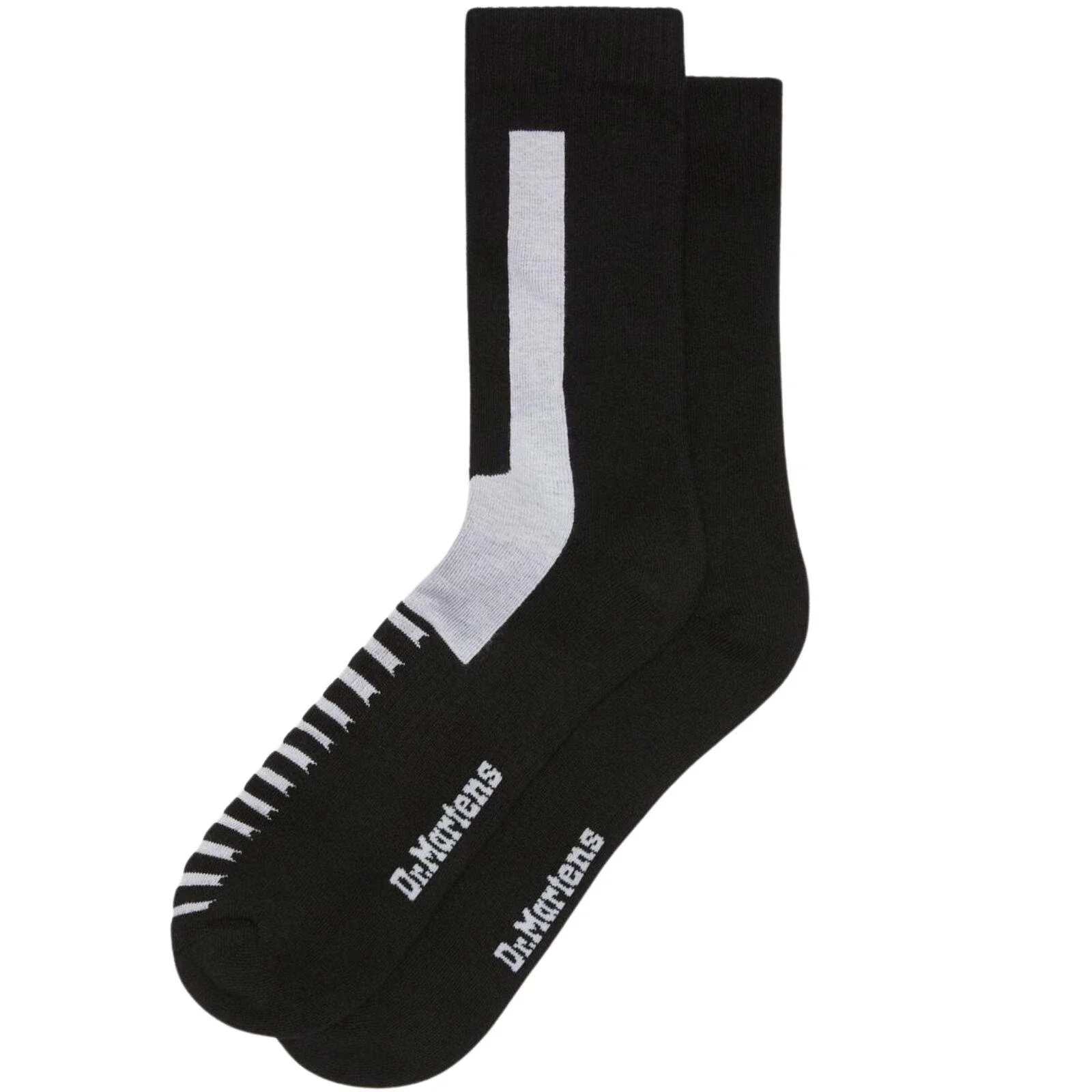 Dr. Martens Double Doc Boot Socks Organic Cotton Blend in Black/White - M/L