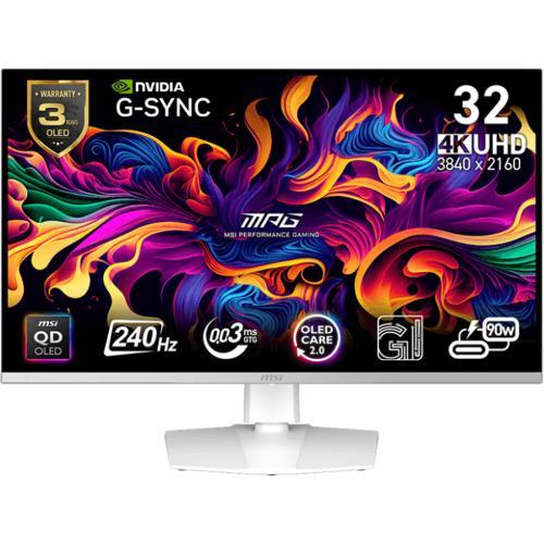 MSI MPG 321URXW QD-OLED 32" 4K 240Hz OLED Gaming Monitor - White 3840x2160 -