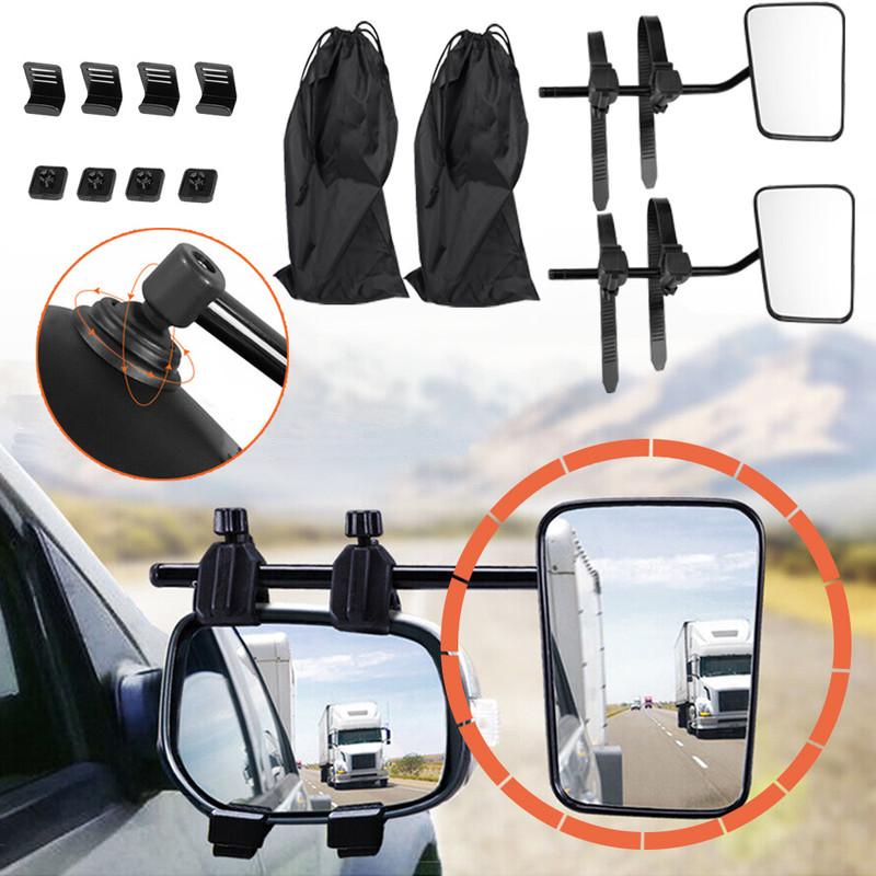 OZNALA 2x Convex Towing Mirrors Heavy Duty Universal Fit Towing Caravan 4X4 Trailer