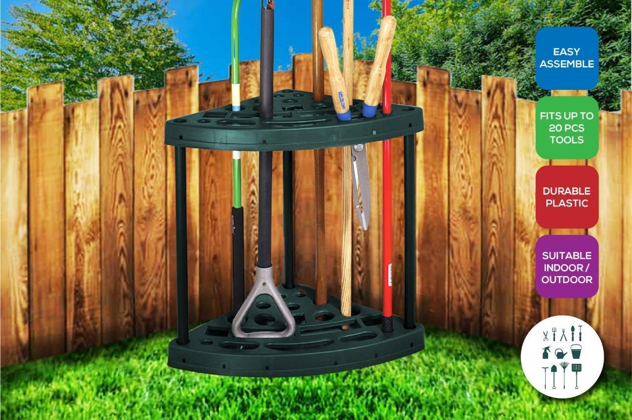 Farm Garden Indoor Outdoor Tools Rack Long Short Handles Organiser Holder Corner