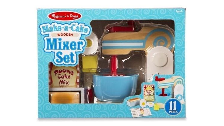 Melissa & Doug Wooden Make-a-Cake Mixer Set