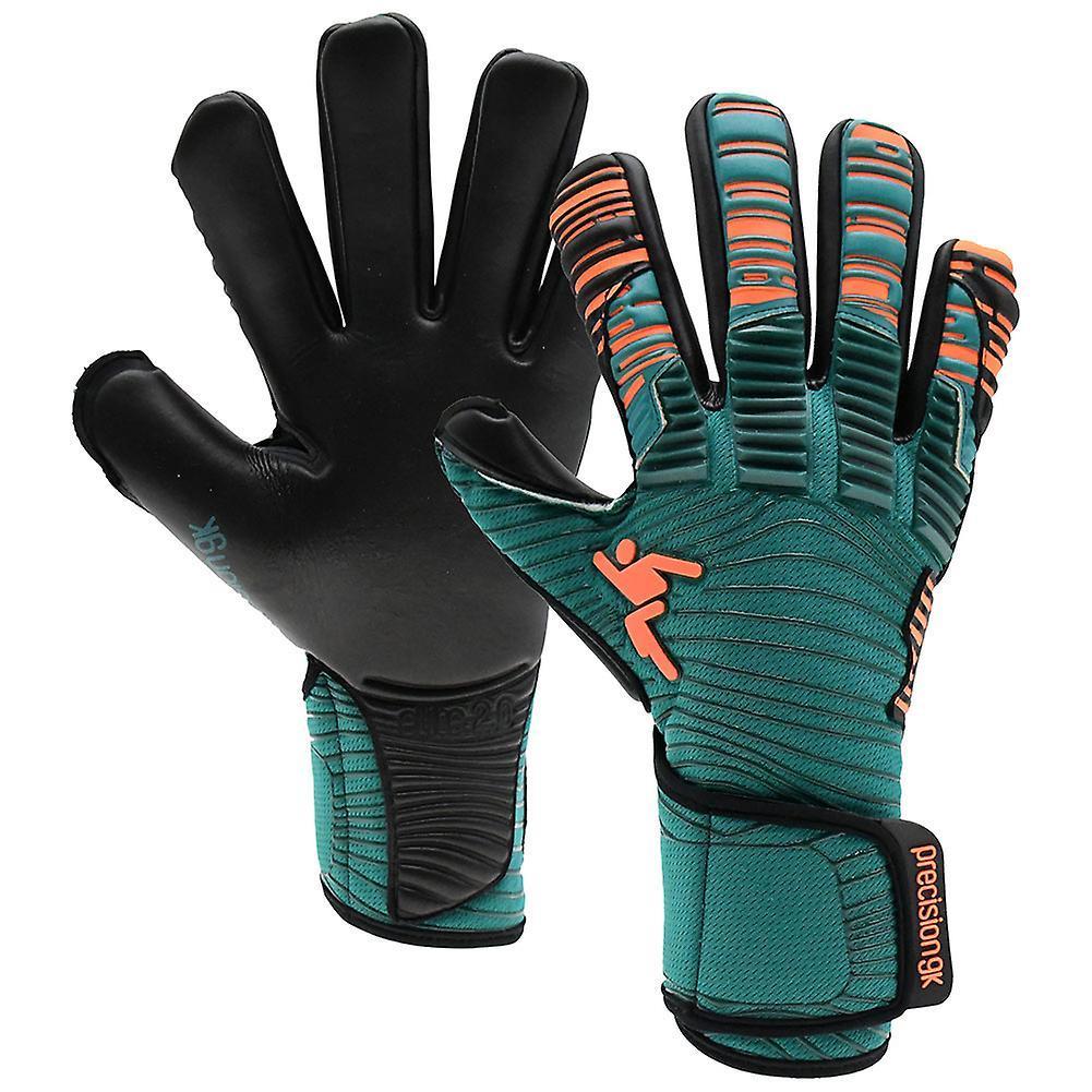 Precision Unisex Adult Elite 2.0 Contact Goalkeeper Gloves (Teal/Fluorescent Orange/Black) (10.5)