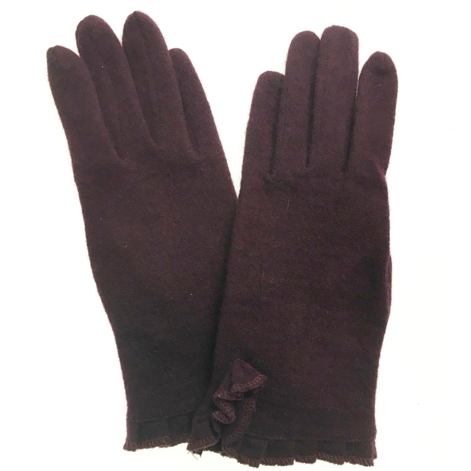 DENTS Ladies Soft Warm Unlined Acrylic Gloves Gloves Warm Winter - Claret - Medium