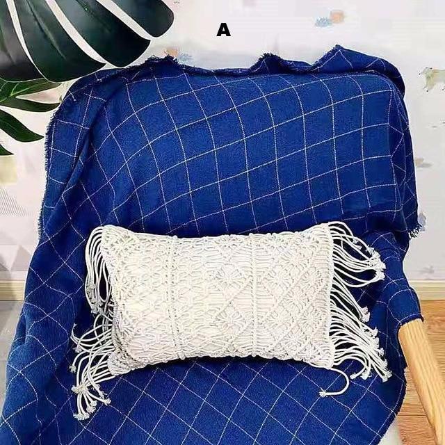 Macrame Fringe Pillow Cushion Cover Boho Decor Cushions & Decorative Pillows