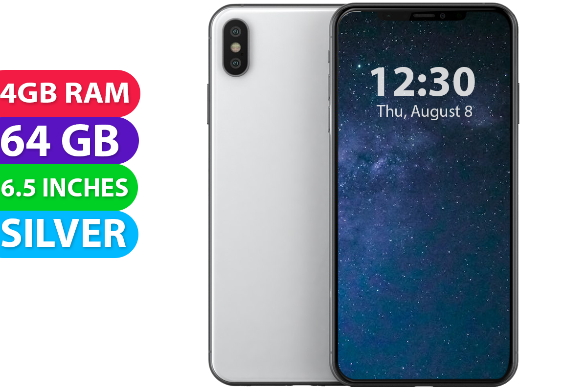 Apple iPhone XS Max (64GB, Silver) - Grade (Good)