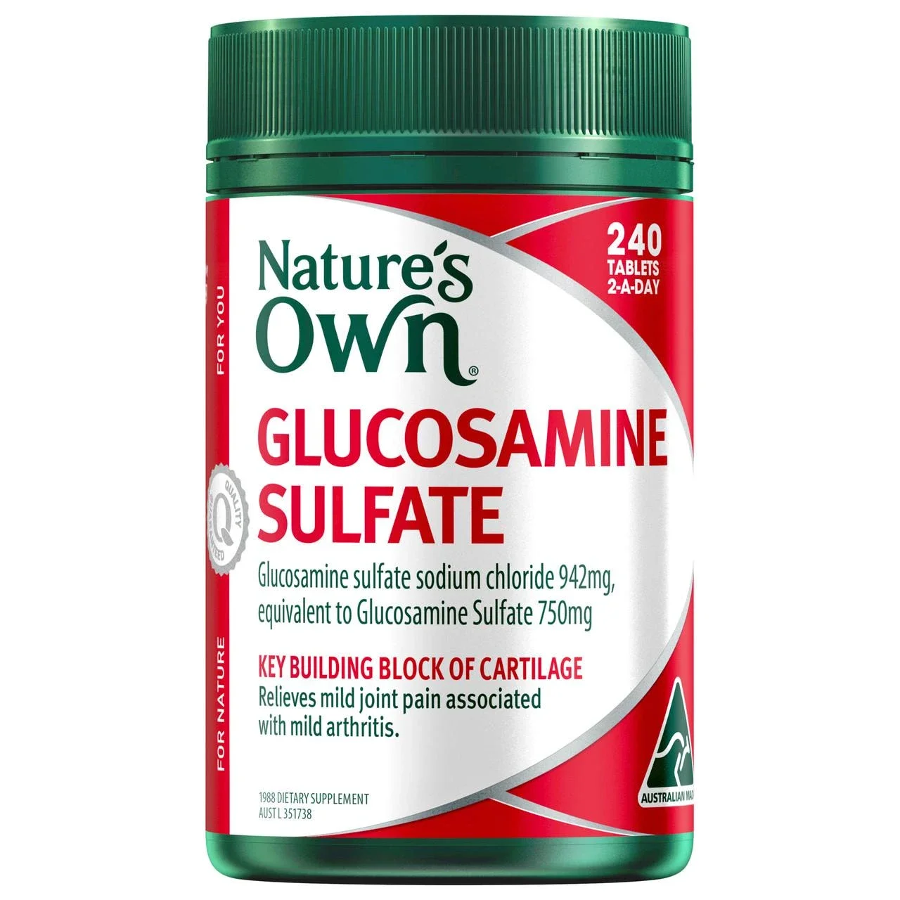 Nature's Own Glucosamine Sulfate 240 Tablets
