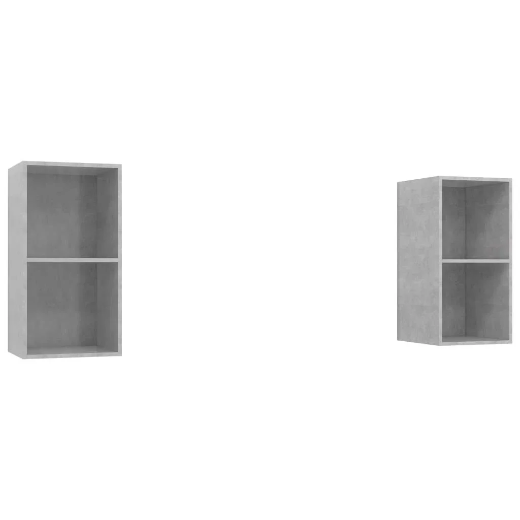 Wall-mounted TV Cabinets 2 pcs Concrete Grey Engineered Wood vidaXL