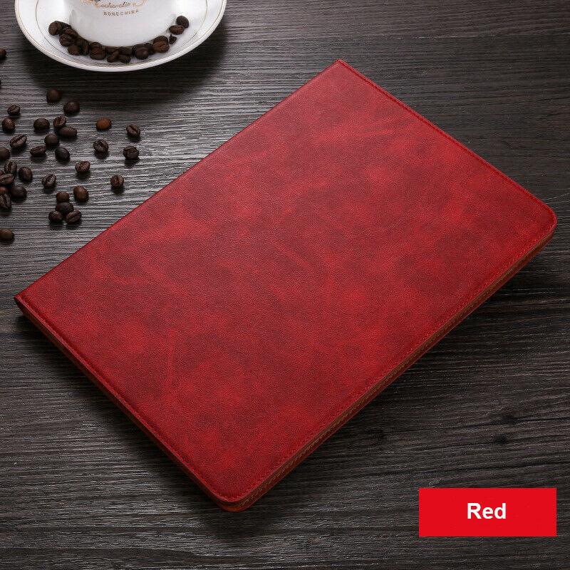 Premium Card Holder Smart Leather Stand Case Cover For Apple iPad Mini 4-Red
