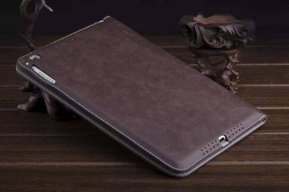 Premium Luxury PU Leather Smart Plain Case Cover Apple iPad For Mini 4-Coffee
