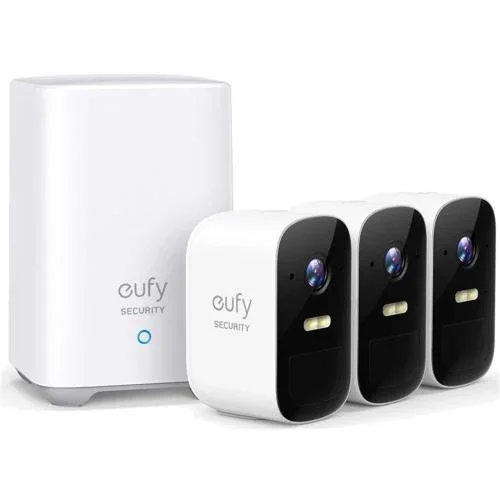 Eufy Security eufyCam 2C Pro 2K Outdoor Wire-Free Battery Camera Kit - 3 Pack