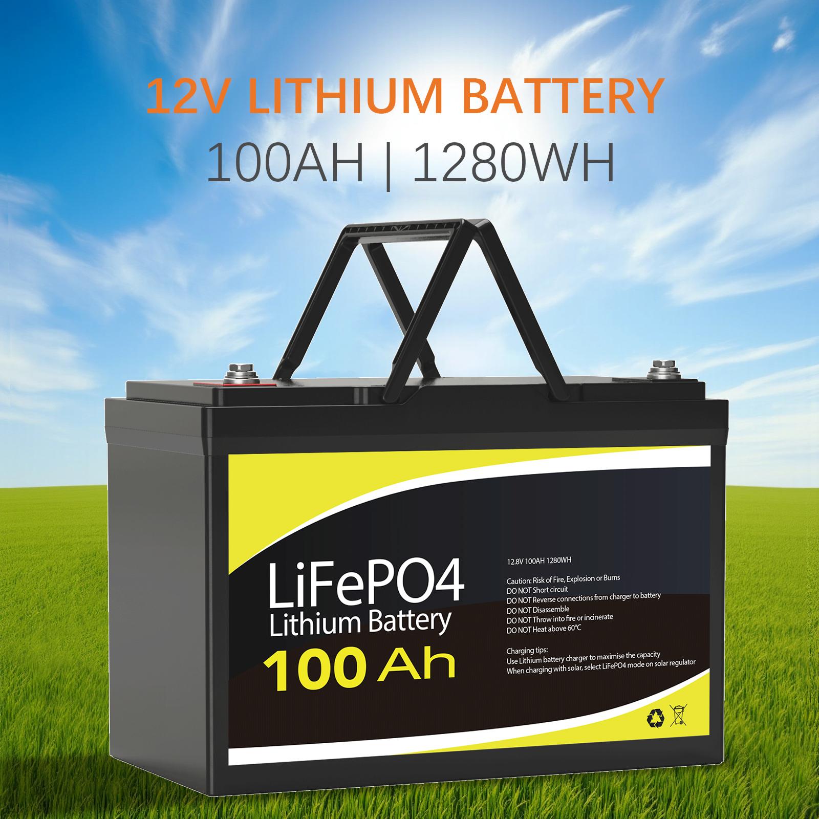 12V Lithium Battery 100Ah LiFePO4 Rechargeable Deep Cycle 4WD - Toughland