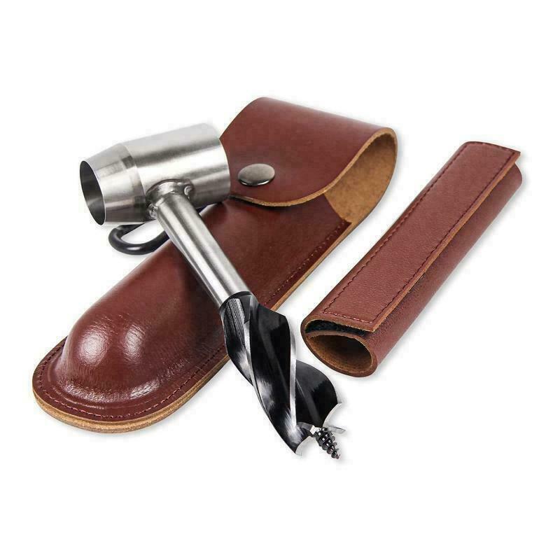Durable Survival Tools for Bushcraft Hand Auger Wrench Wood Drill Outdoor AU-Brown