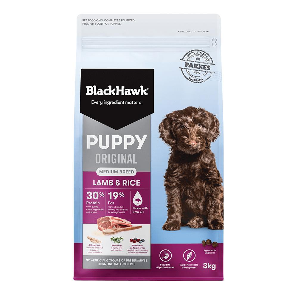 Black Hawk Puppy Medium Breed Holistic Dog Food Lamb & Rice 20kg