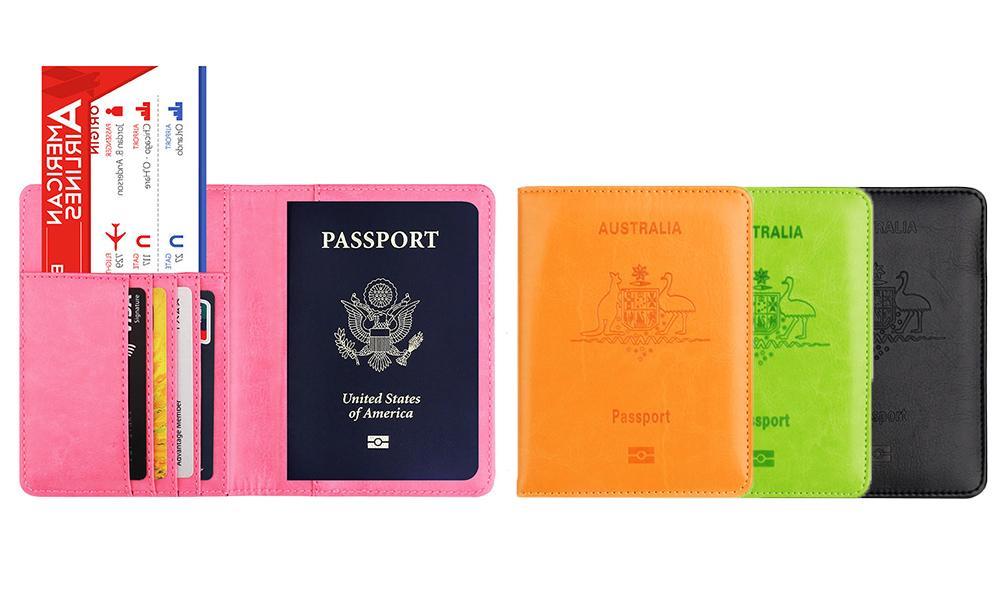 Travel Passport Holder Passport Wallet Case Green