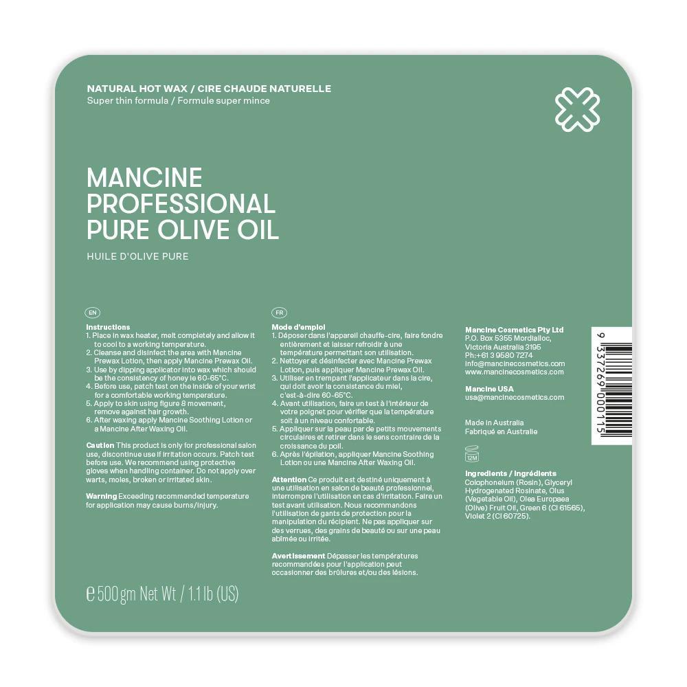 Mancine Pure Olive Oil Hot Wax 500gm