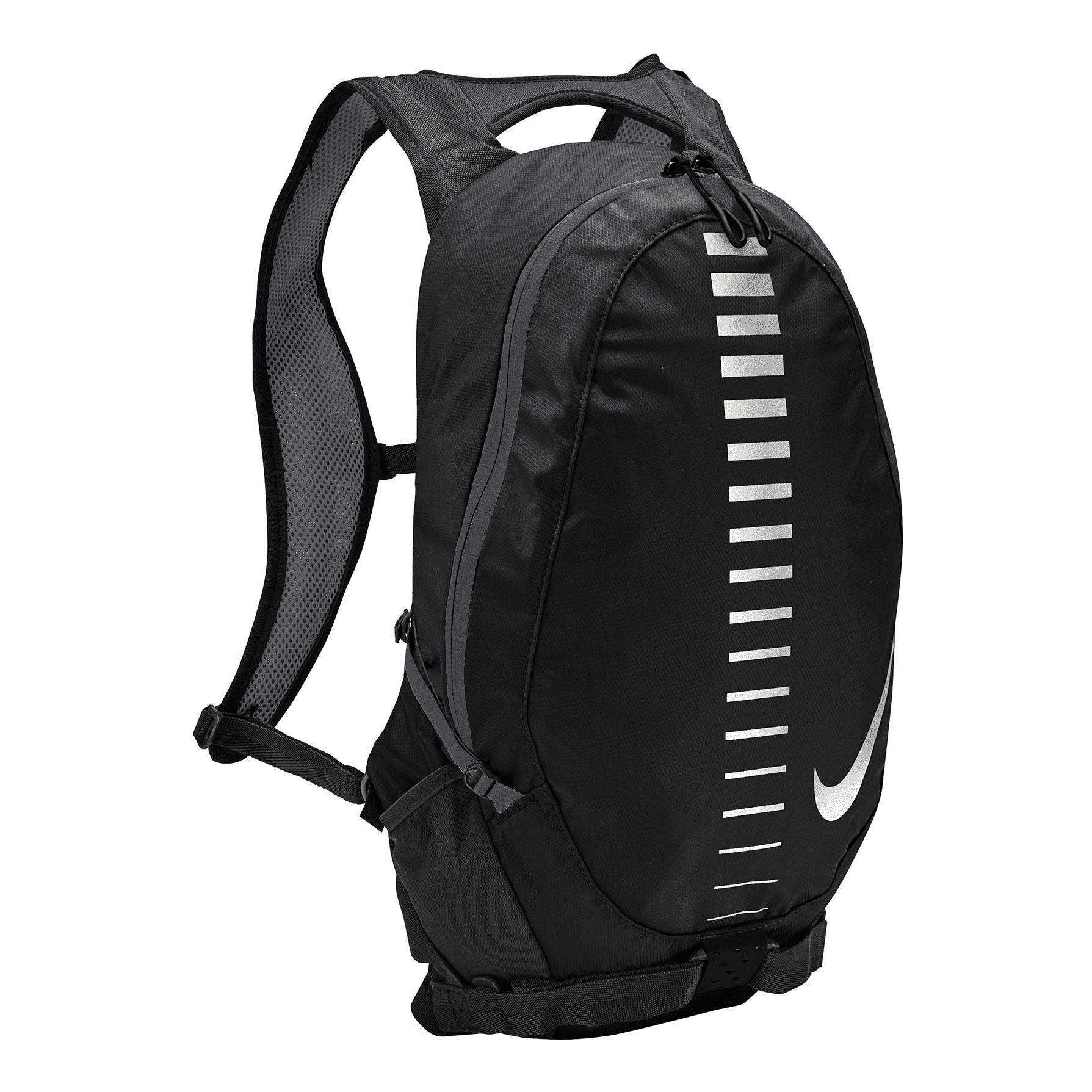 Nike Run Commuter Backpack (Black/Silver) (One Size)