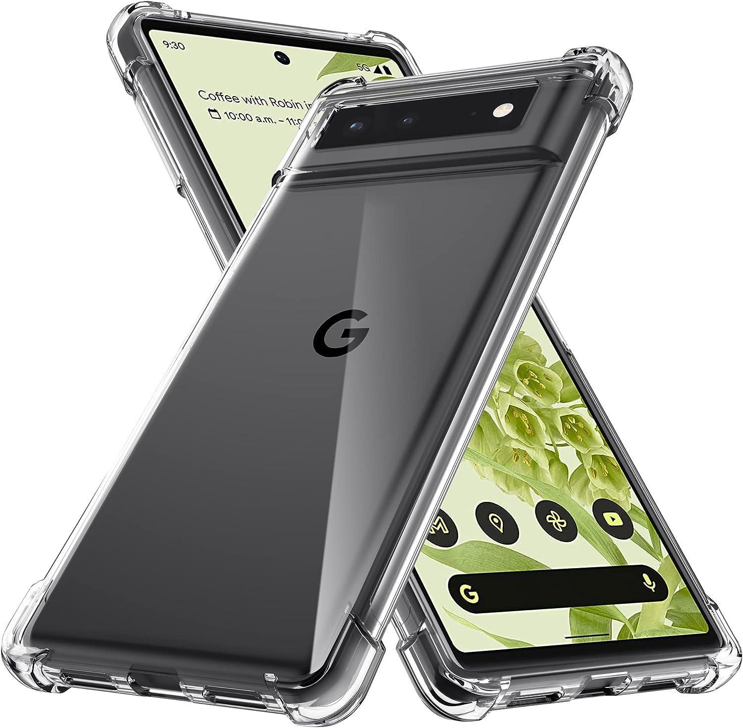 Google Pixel 6a 5G Shockproof Absorption Bumper Flexible TPU Soft Gel Case