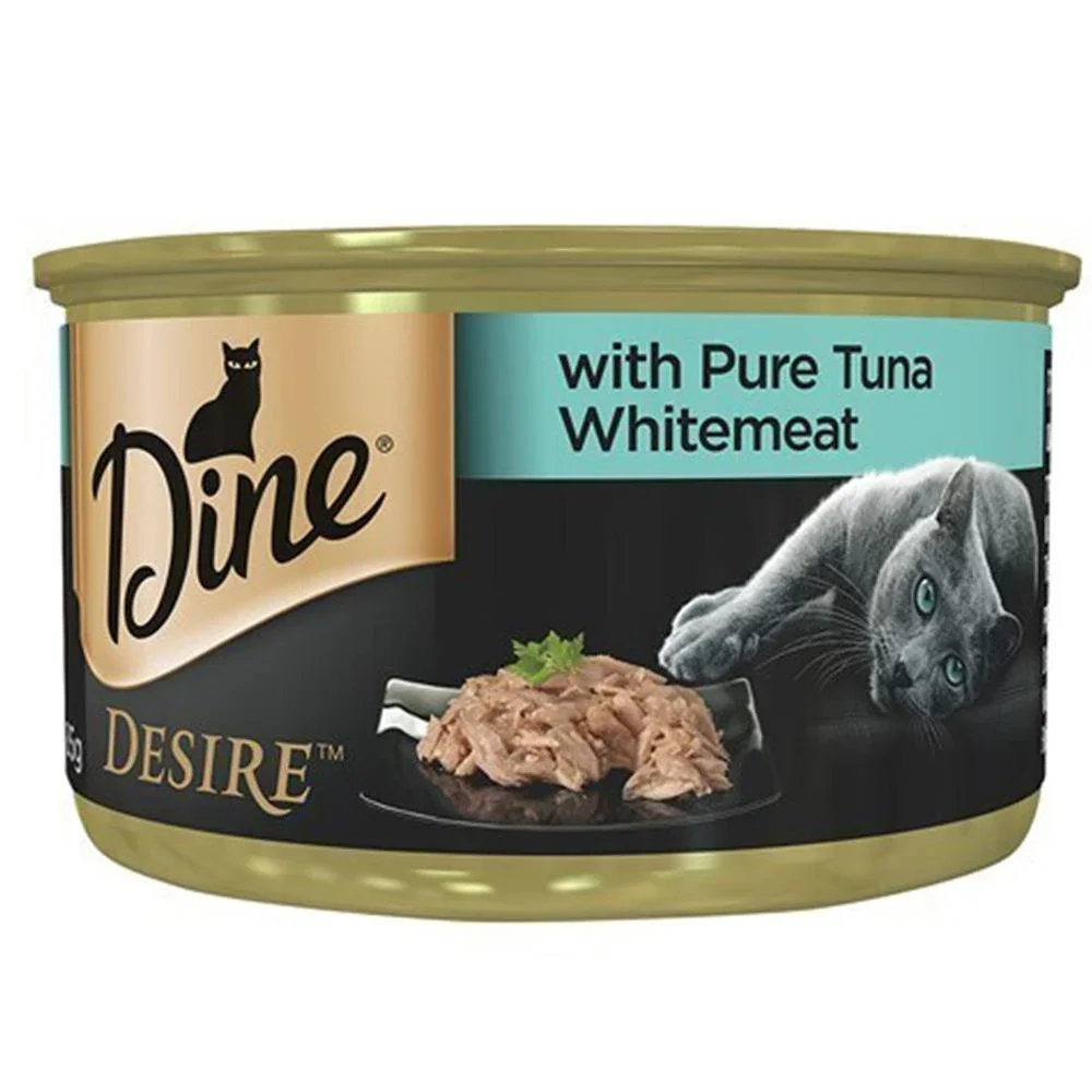 Dine Desire Cat Wet Food w/ Pure Tuna Whitemeat 6 x 85g