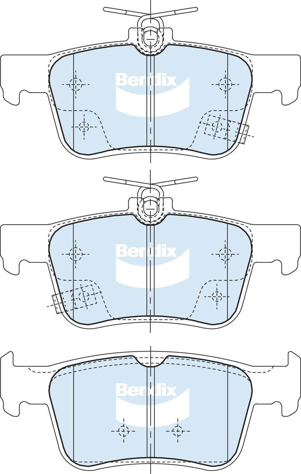 Bendix Rear Brake Pad Set for Honda Accord CV, CV1, CV2, CV3