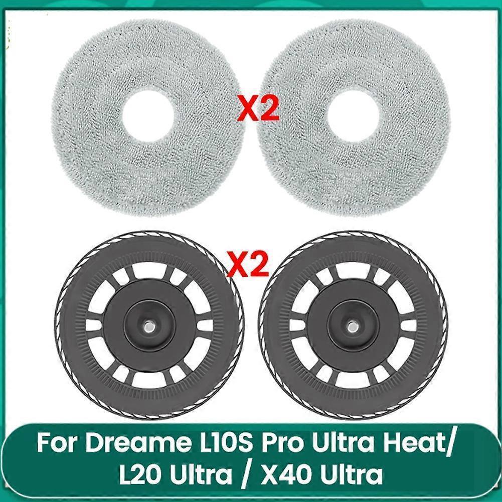 Replacement Mop Plates Pads for Dreame L10S Pro Ultra Heat, L20 Ultra, X40 Ultra Robot Vacuum Cleane