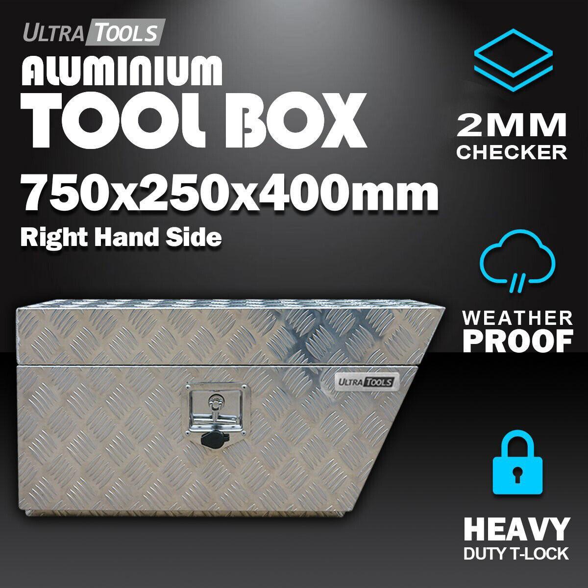 Aluminium Tool Box under Tray Right Vehicle Truck Toolbox Storage 2Mm Checker