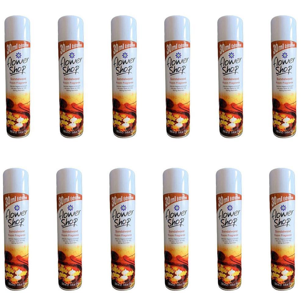 12PK Flower Shop Room Fragrance Home/Room/Office Air Freshener 300ml Sandalwood