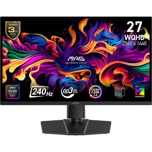 MSI MAG 273QP QD-OLED X24 27" QHD 240Hz OLED Gaming Monitor - 2560x1440 -
